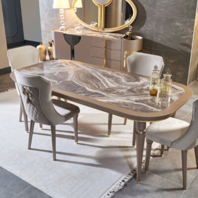 Arya Dinning Table with 8 Chairs