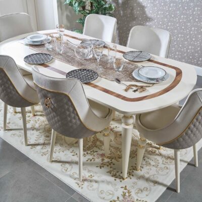 Inci Dinning Table with 8 Chairs