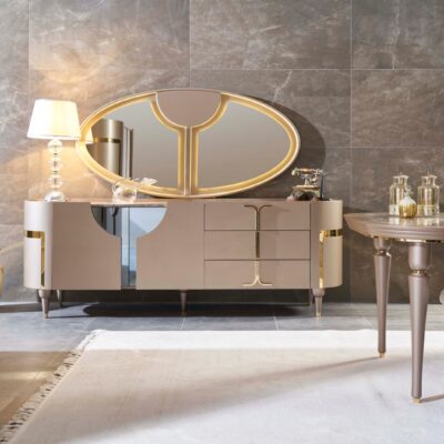 Arya Gold Console & Mirror